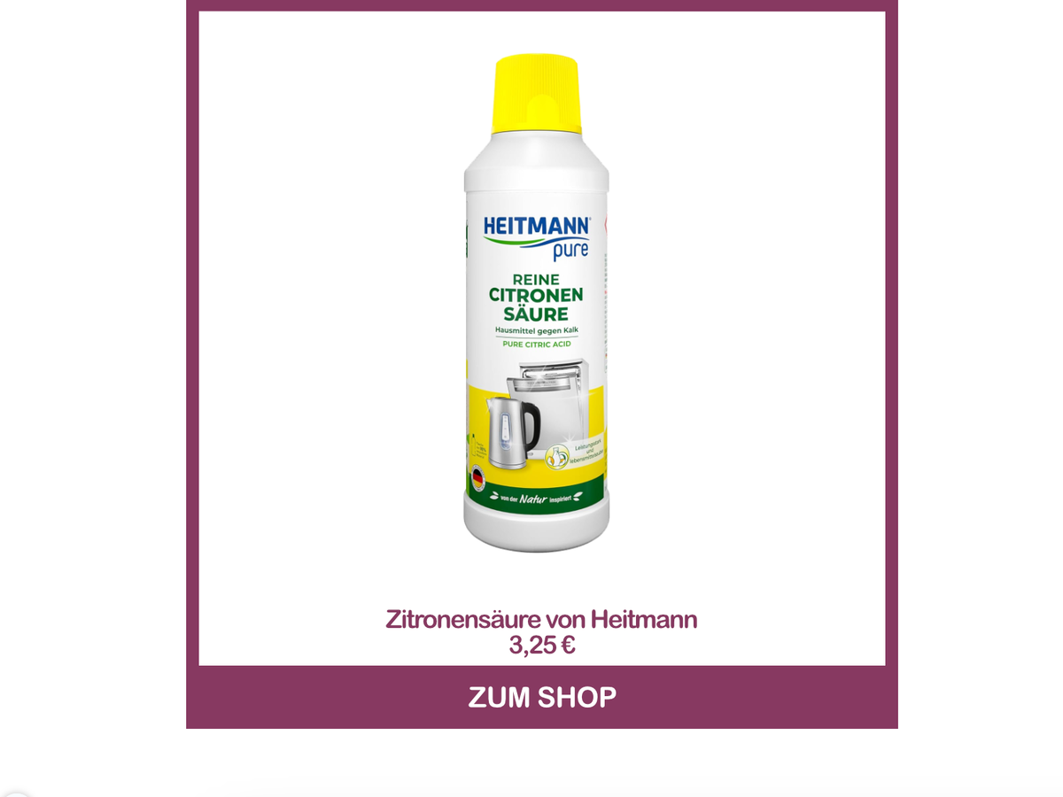 Abfluss reinigen mit Zitronensäure von Heitmann