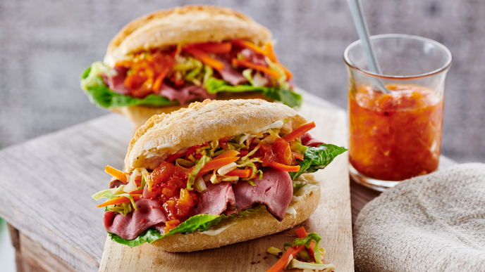 Vietnam trifft Frankreich: Banh Mi Rezept mit Rindfleisch und Gemüse
