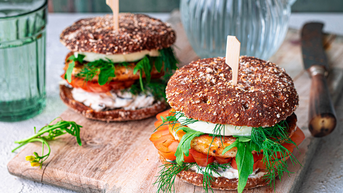 Rezept für belegte Brötchen mit Lachs - das Fischbrötchen mal anders