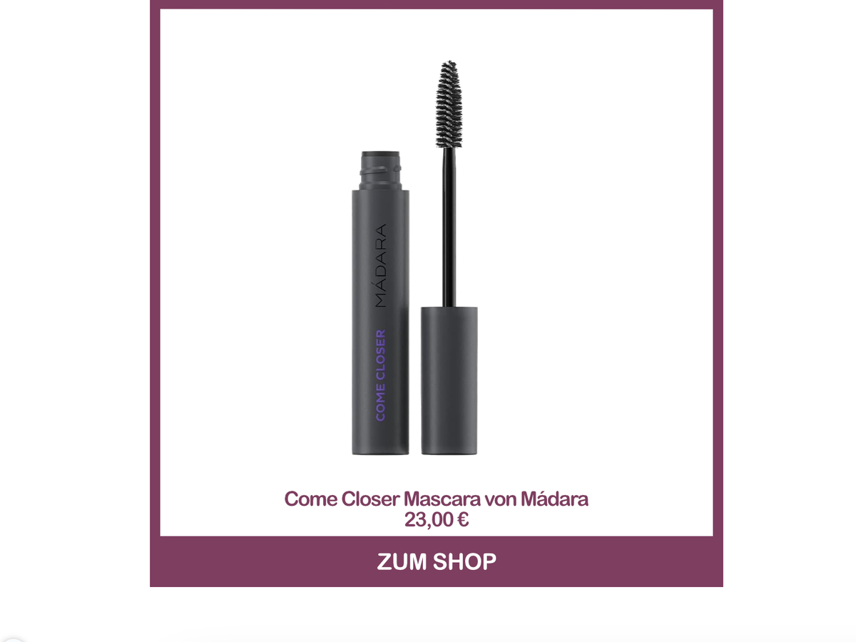 Beste Naturkosmetik Mascara - Come Closer Mascara von Mádara