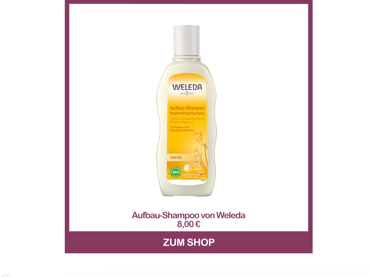 bestes Naturkosmetik-Shampoo für trockenes Haar - Aufbau-Shampoo von Weleda