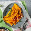 Rezept für Kürbis-Pfannkuchen mit Bacon