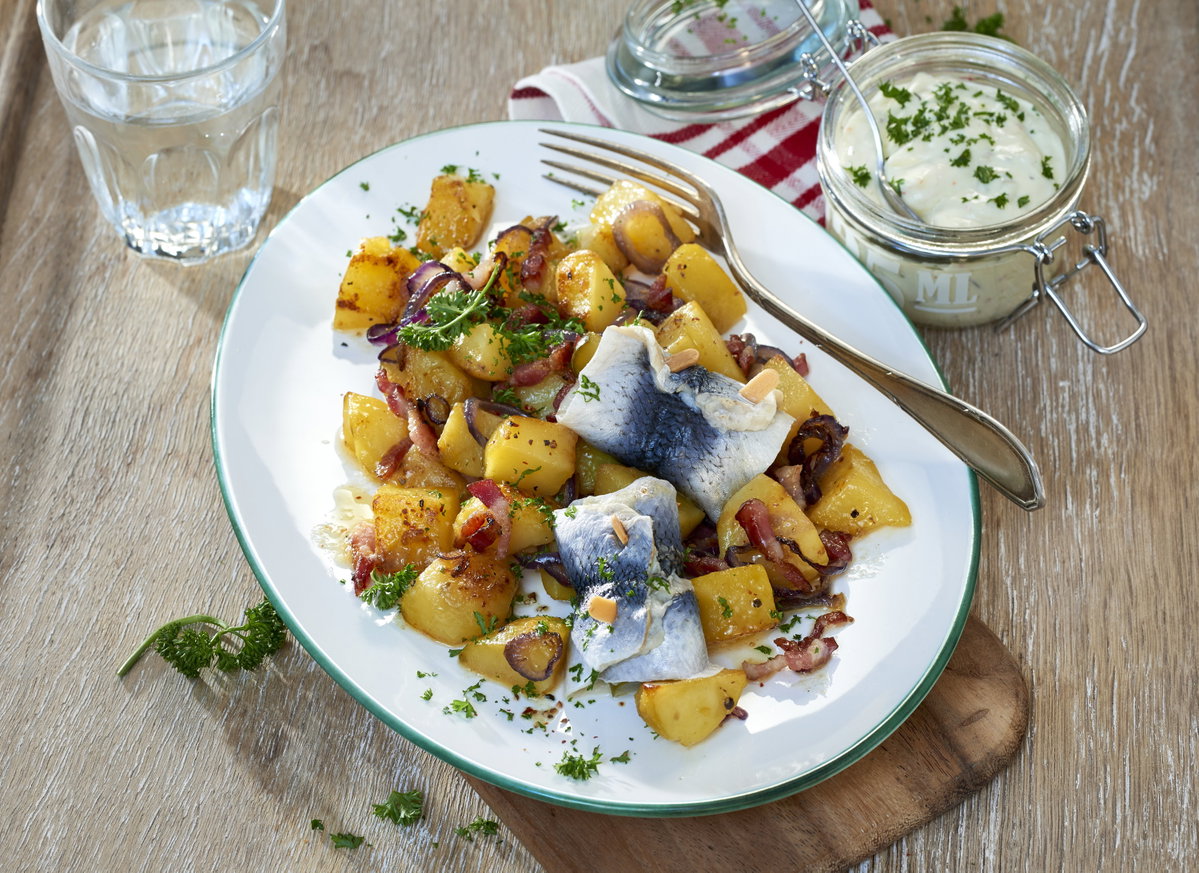 Rollmops mit Kartoffeln