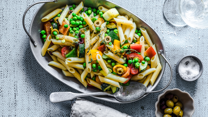 Mediterraner Nudelsalat - Bella Italia lässt grüßen!