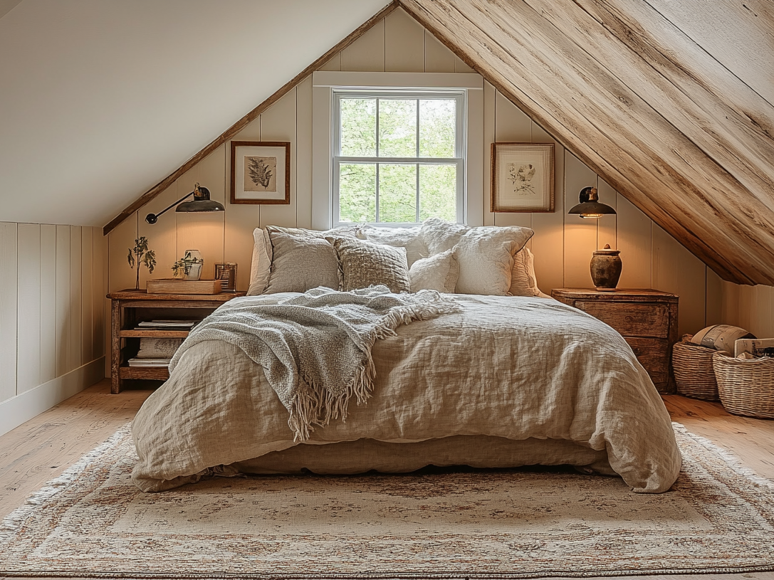 Schlafzimmer mit Dachschrägen