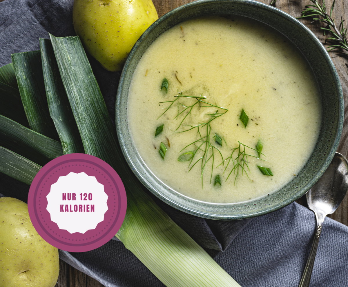 Lauchsuppe in einer Schüssel
