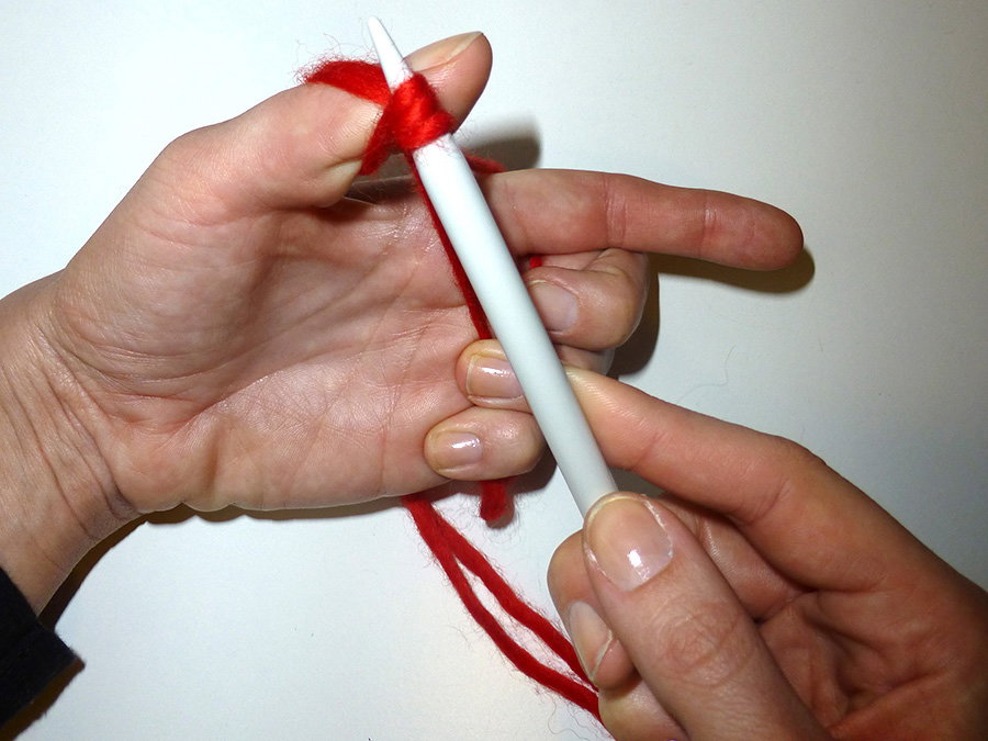 Maschen aufnehmen beim Stricken - Schritt 10