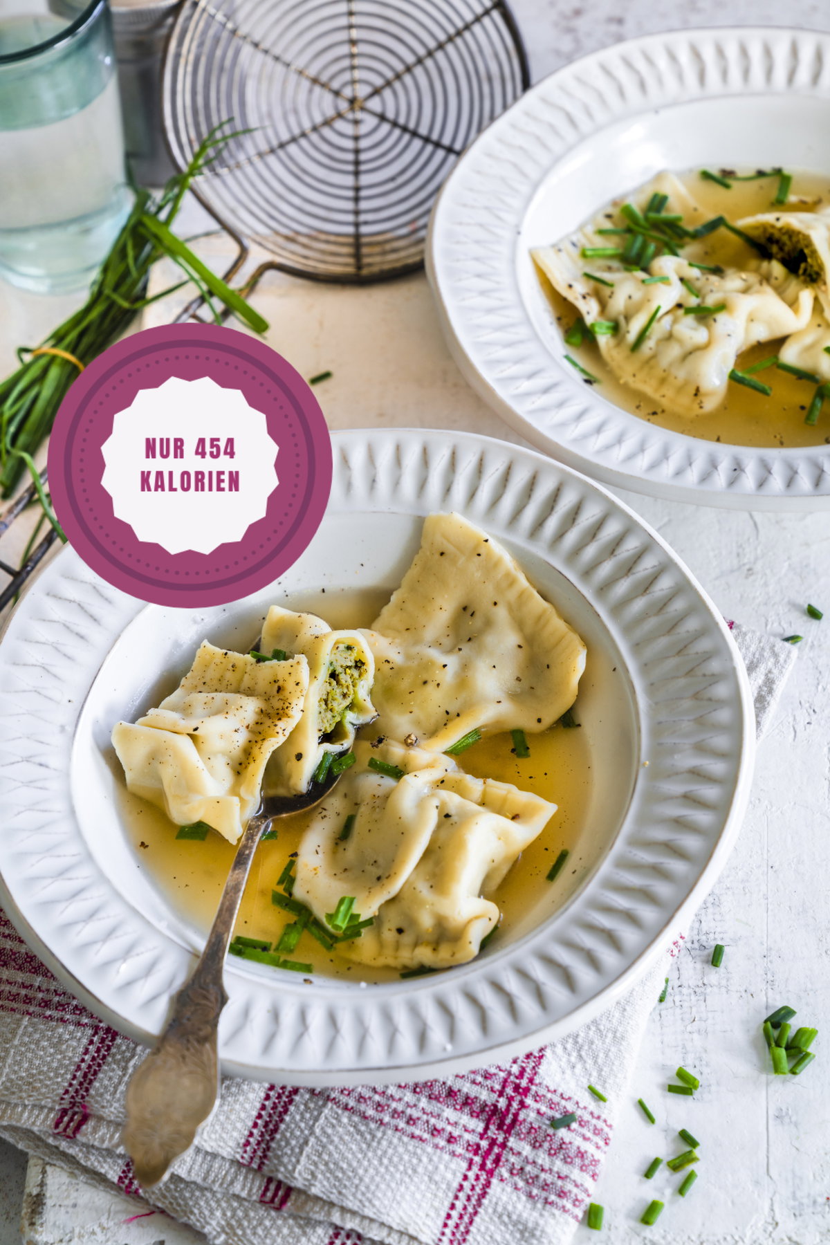 Vegane Maultaschen-Suppe