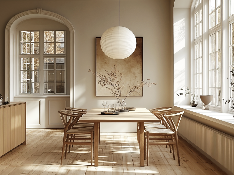 Minimalistisch wohnen - Idee fürs Esszimmer
