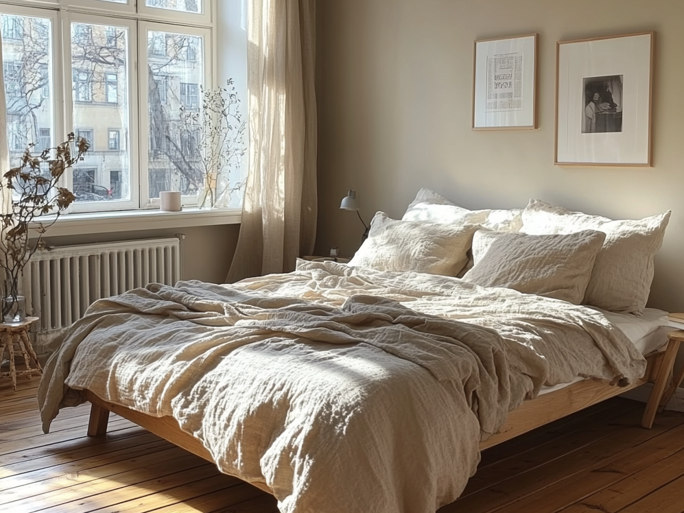 Minimalistisch wohnen - Idee fürs Schlafzimmer