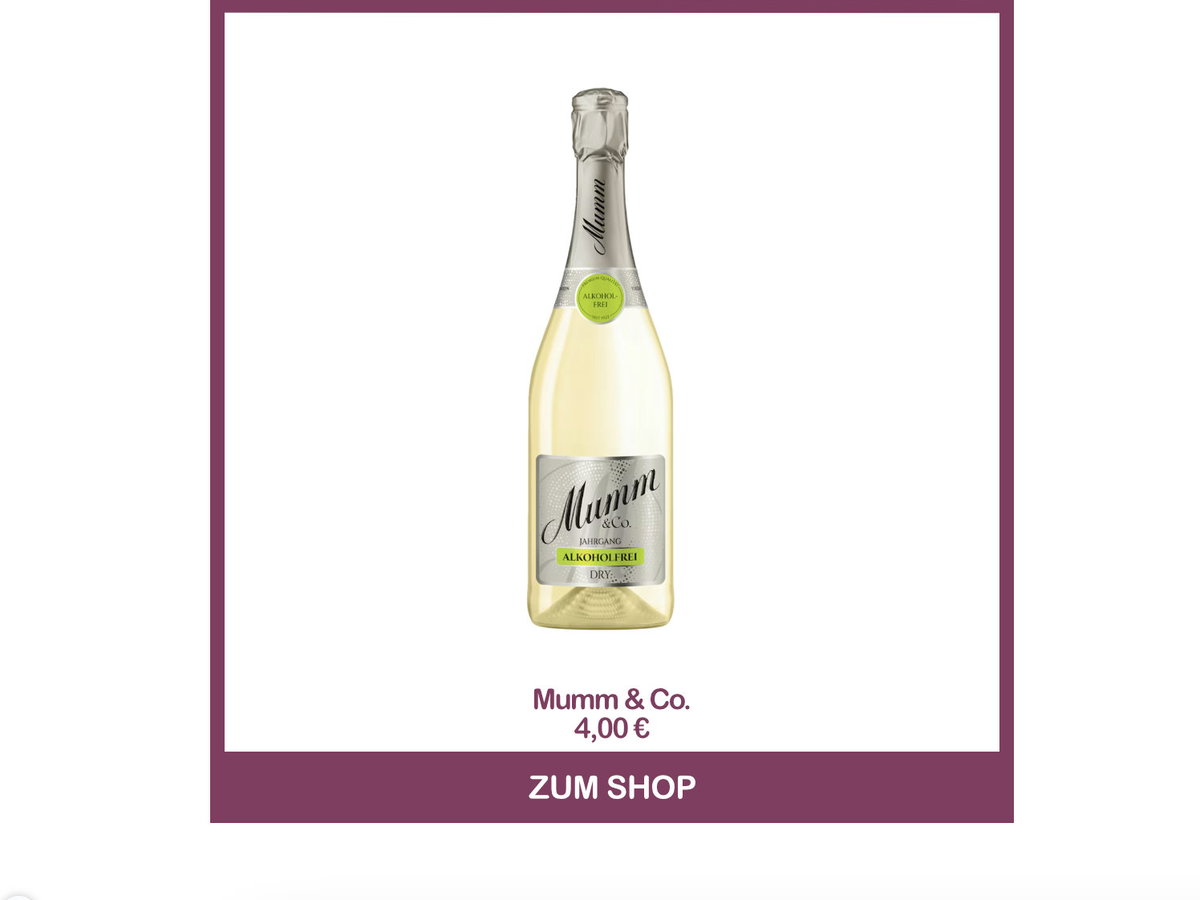 Alkoholfreier Sekt von Mumm & Co.