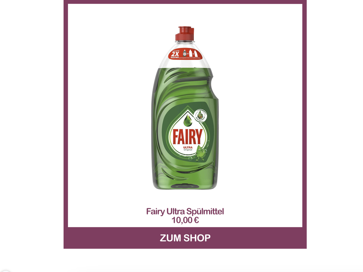 Pfannenboden reinigen mit Fairy Ultra Spülmittel