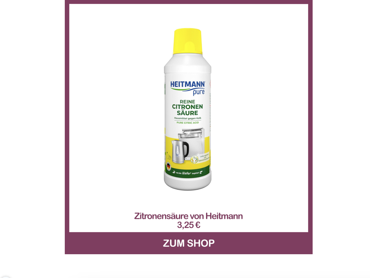 Pfannenboden reinigen mit Zitronensäure von Heitmann