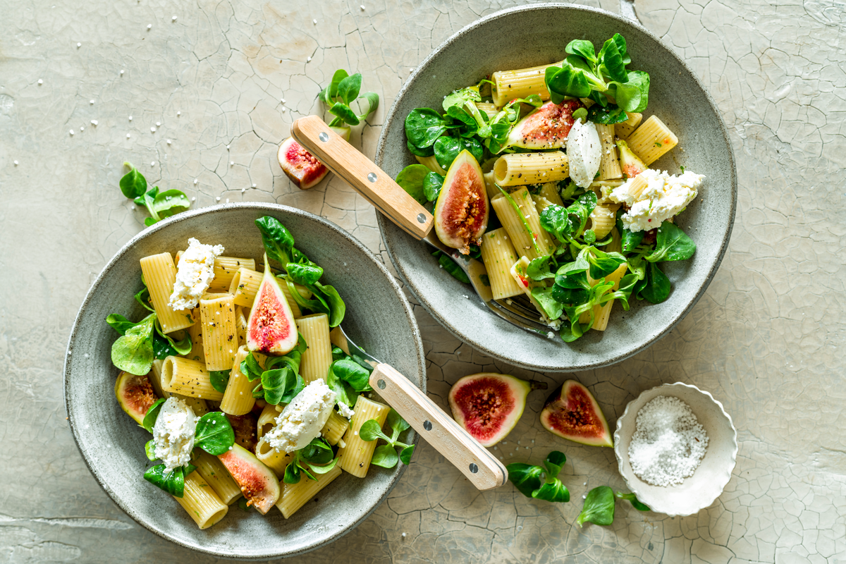 Top 2 Rezept für einen schnellen Nudelsalat - Nudelsalat mit Feigen