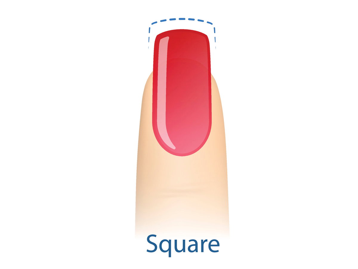 Nagelform eckig