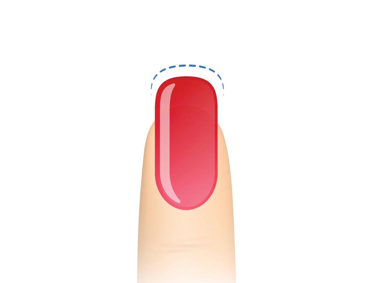 Abgerundet eckige Nagelform