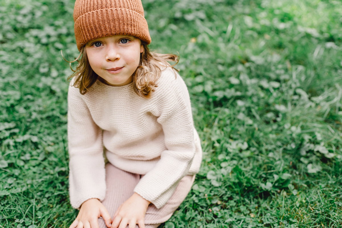 Stricken im Herbst - Kinderpullover