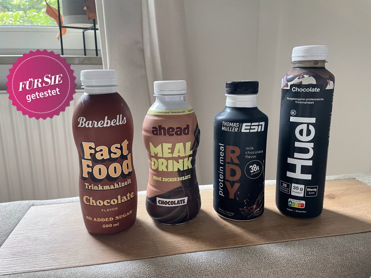 4 Produkte im Trinkmahlzeit Test
