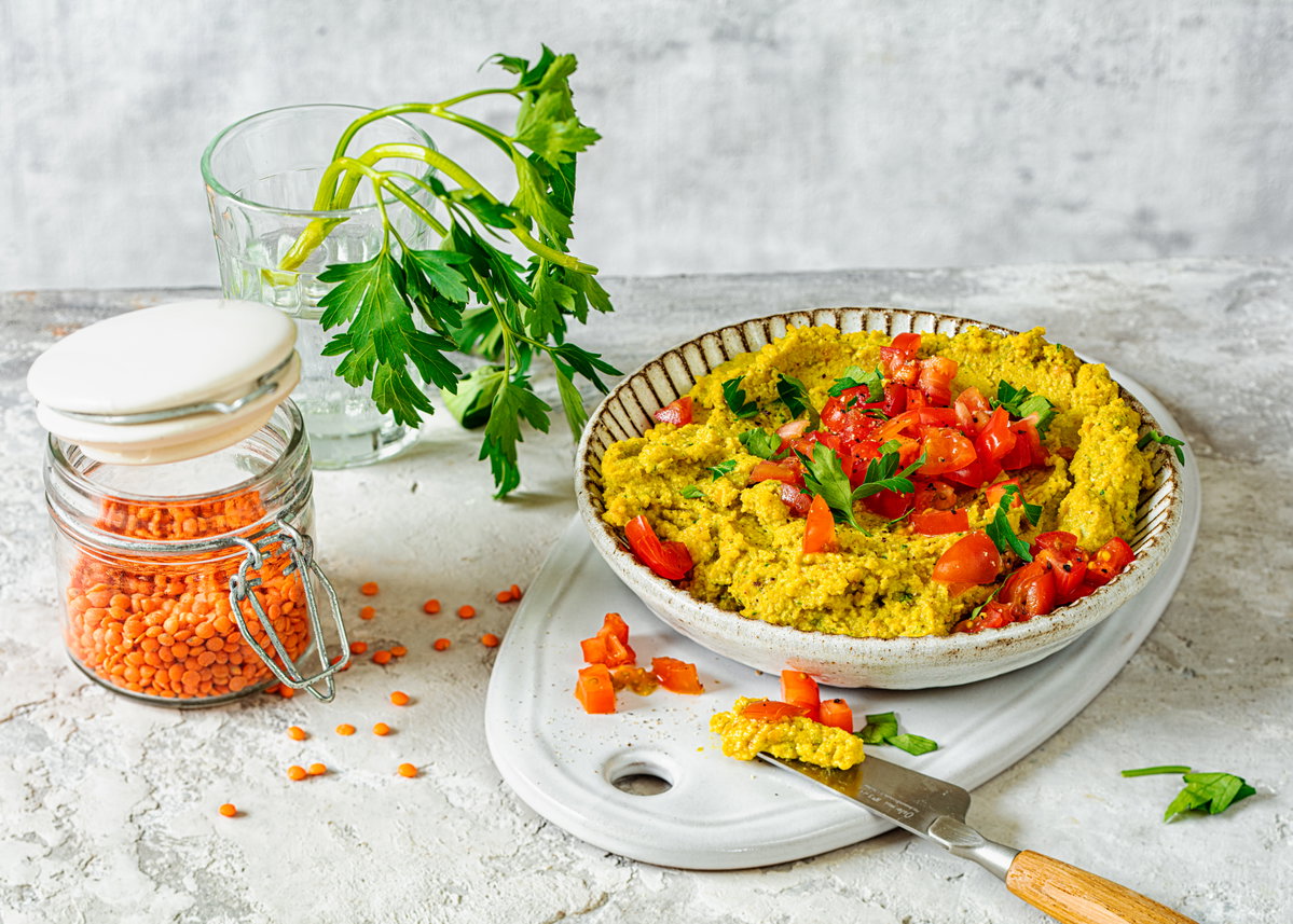 Veganer Brotaufstrich selbst gemacht - veganer Linsen-Aufstrich