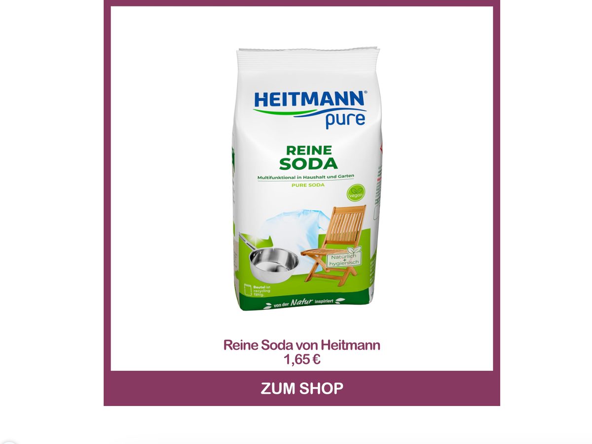 Weiße Wäsche wieder weiß bekommen mit reine Soda von Heitmann
