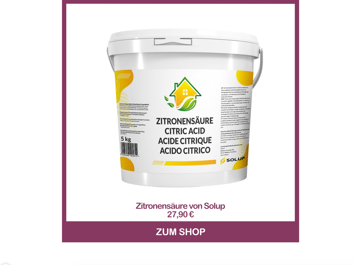 Weiße Wäsche wieder weiß bekommen mit Zitronensäure von Solup