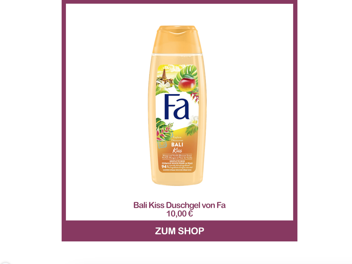 Bali Kiss Duschgel von Fa