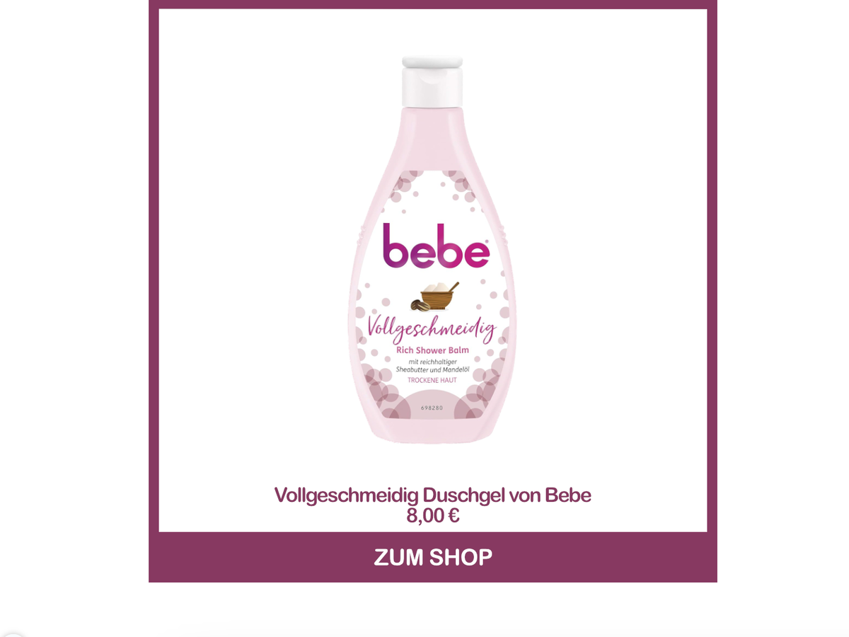 Vollgeschmeidig Duschgel von Bebe