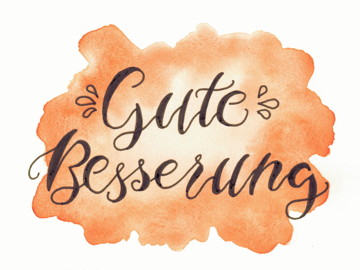 Handlettering Gute Besserung