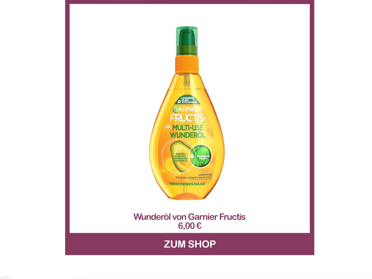 Bestes Haaröl von dm - Wunderöl Haaröl von Garnier Fructis
