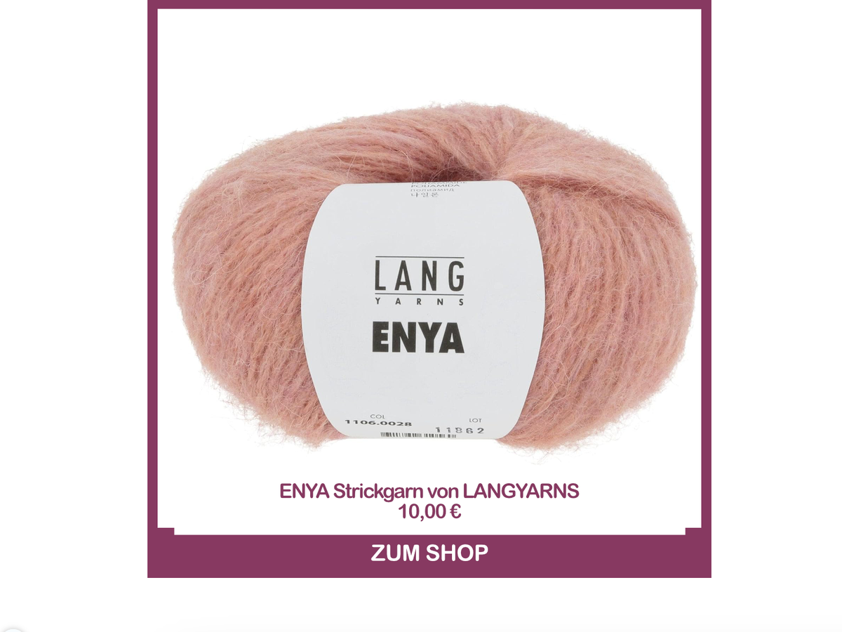Kuschelpullover stricken mit dem ENYA Strickgarn von LANGYARNS