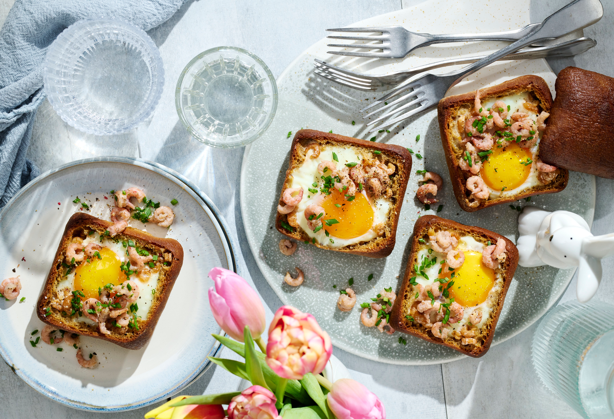 Gefüllte Brötchen mit Krabben