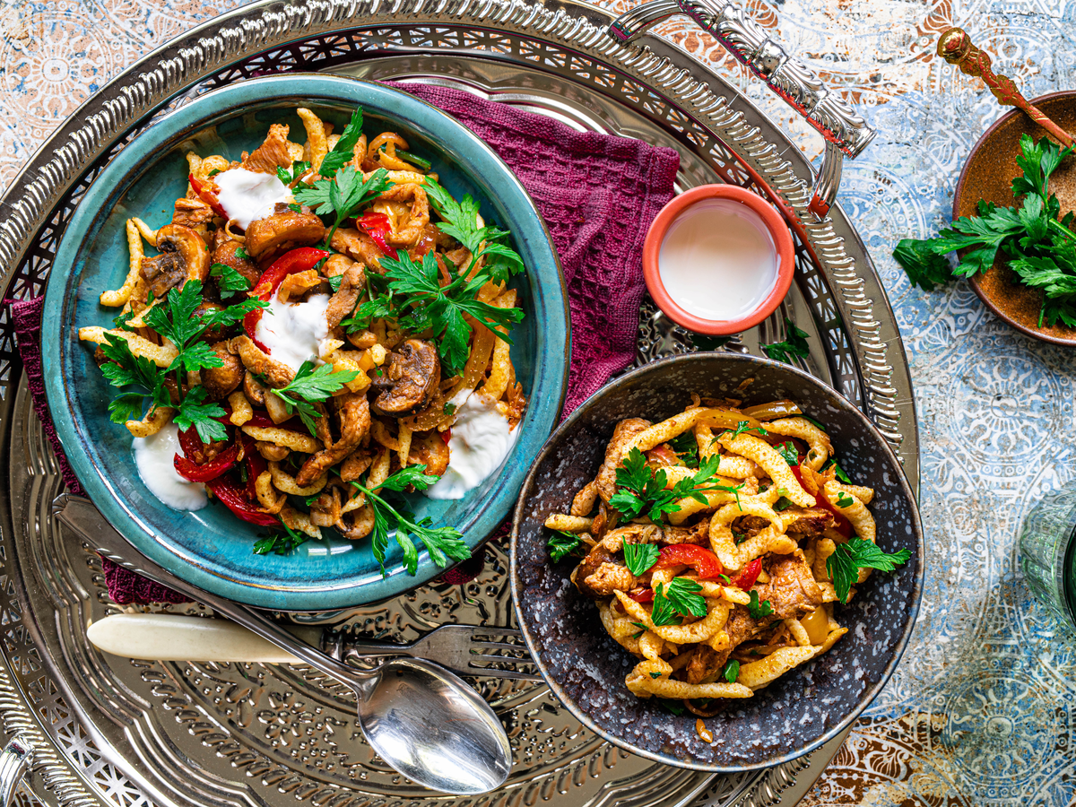 Gyrospfanne mit Champignons