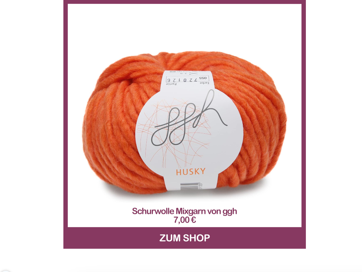 Strickgarn Husky aus Schurwolle-Mix von ggh