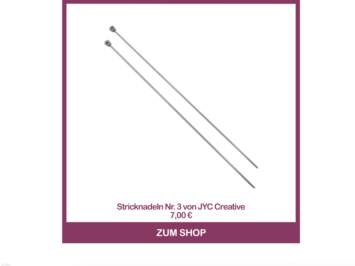 Stricknadeln Nr. 3 von JYC Creative