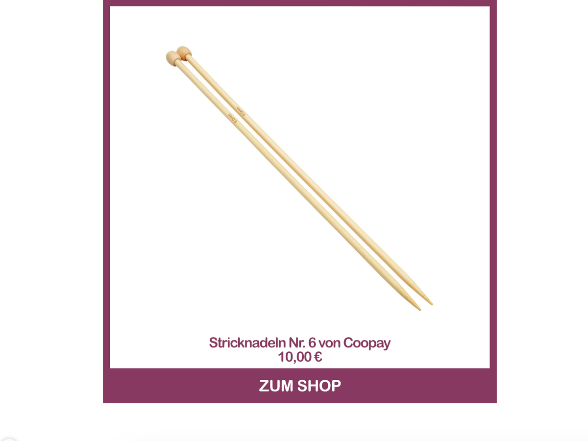 Stricknadeln Nr. 6 von Coopay
