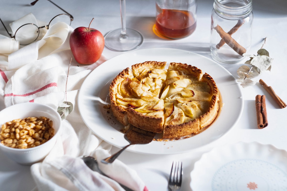 Apfelkuchen mit Quark