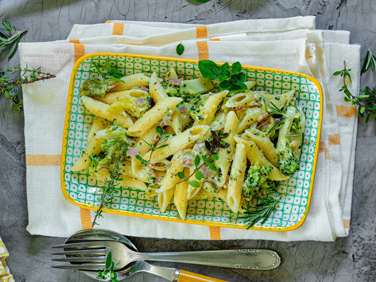Brokkoli-Schinken-Penne