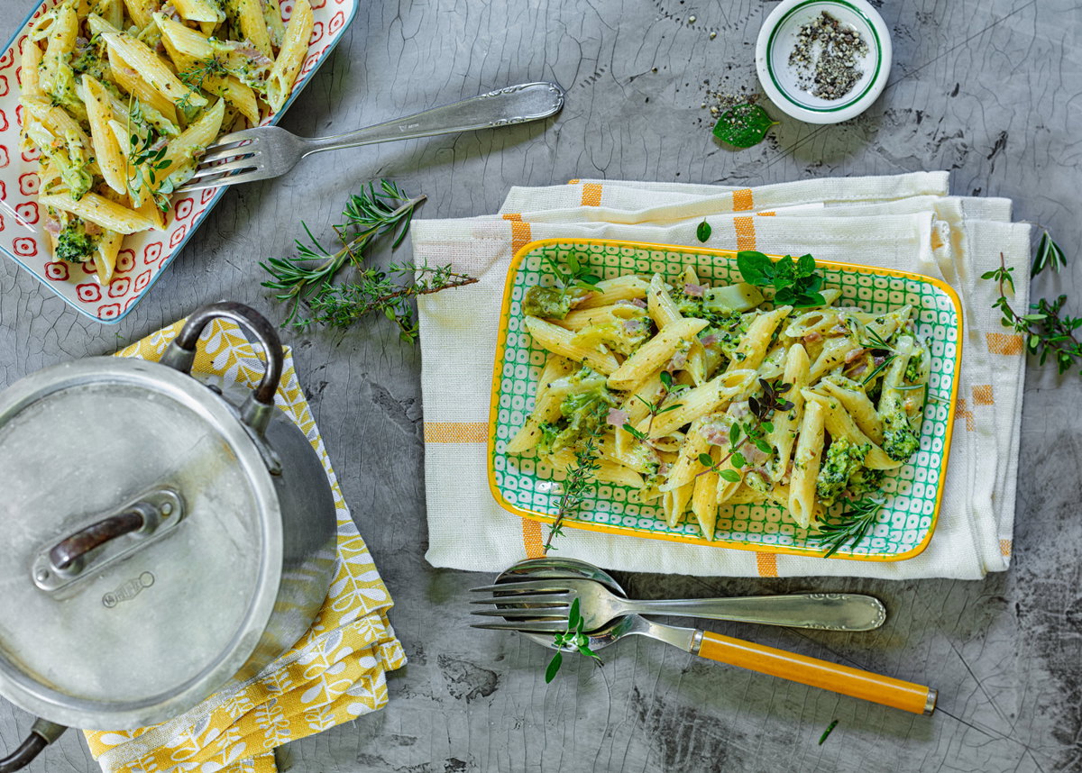 Brokkoli-Schinken-Penne