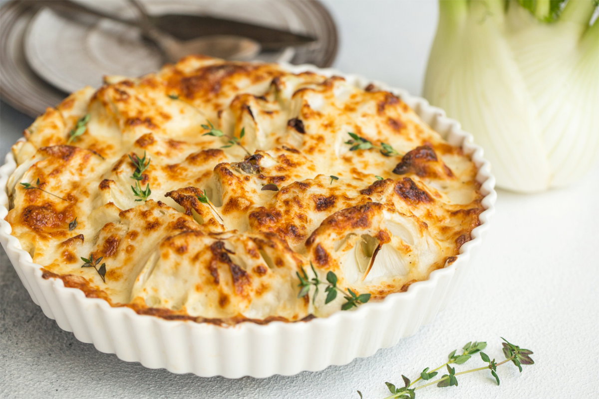 Fenchel-Auflauf mit Käse