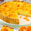 Gebrannte Mandarinentarte mit Mascarpone und karamellisiertem Zucker