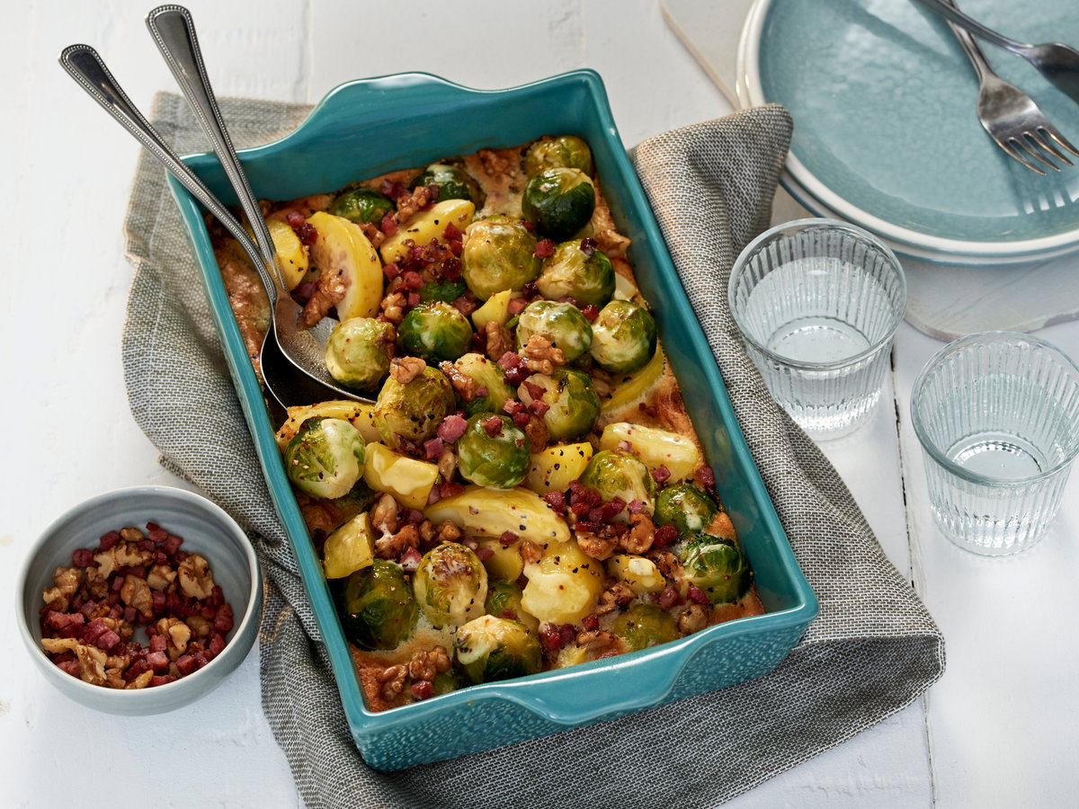 Kartoffel-Rosenkohl-Auflauf