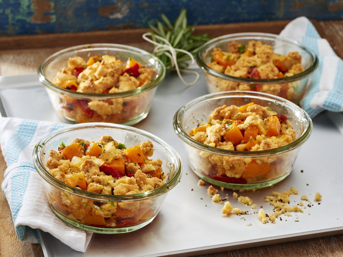 Kürbis-Paprika-Crumble