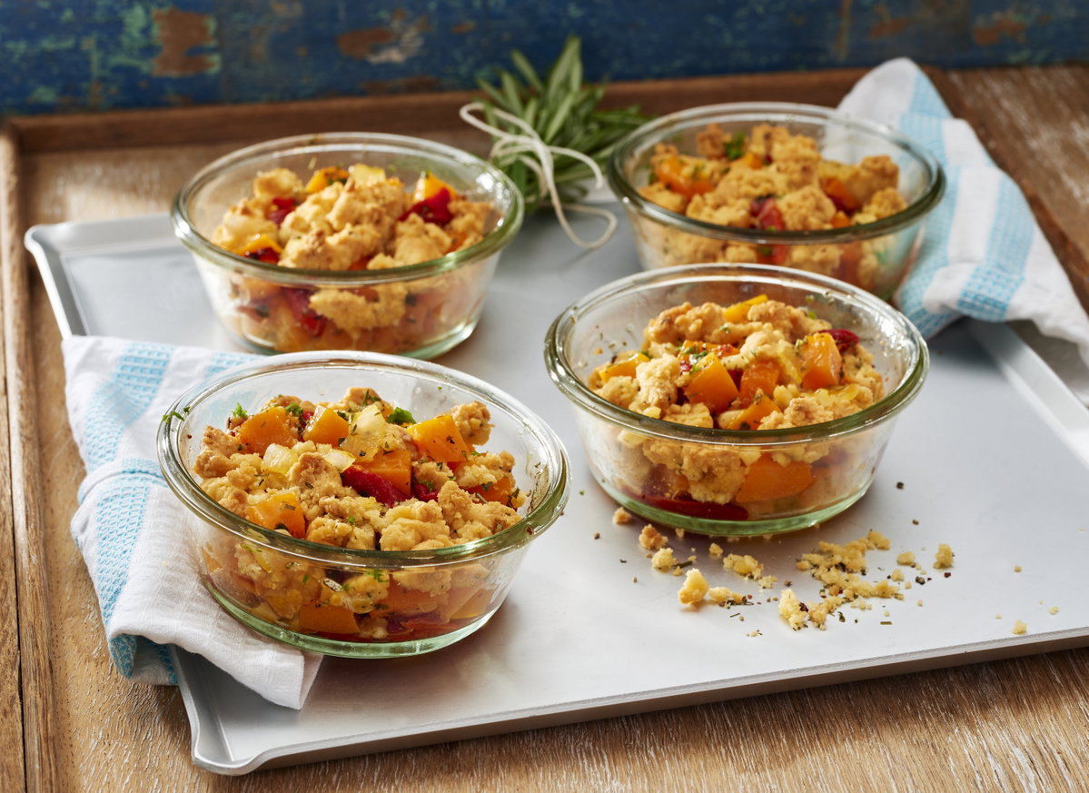 Kürbis-Paprika-Crumble