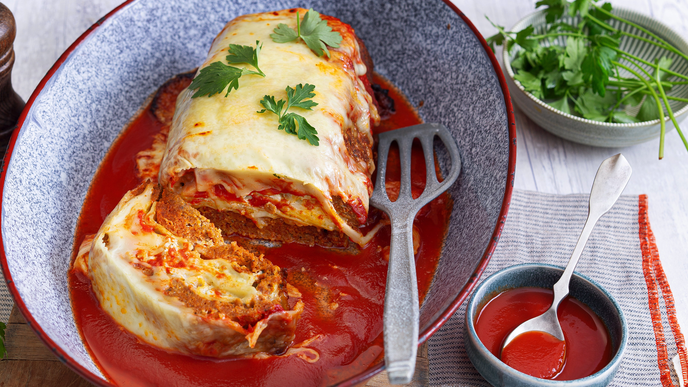 Lasagne-Hackbraten, der die ganze Familie glücklich macht