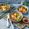 Rezept für leichte Fischsuppe mit buntem Gemüse 