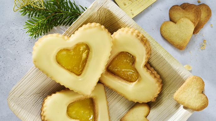 Linzer Lemon-Herzen für alle, die es fruchtig lieben