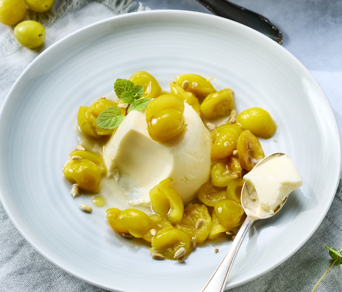 Mirabellen-Panna-Cotta