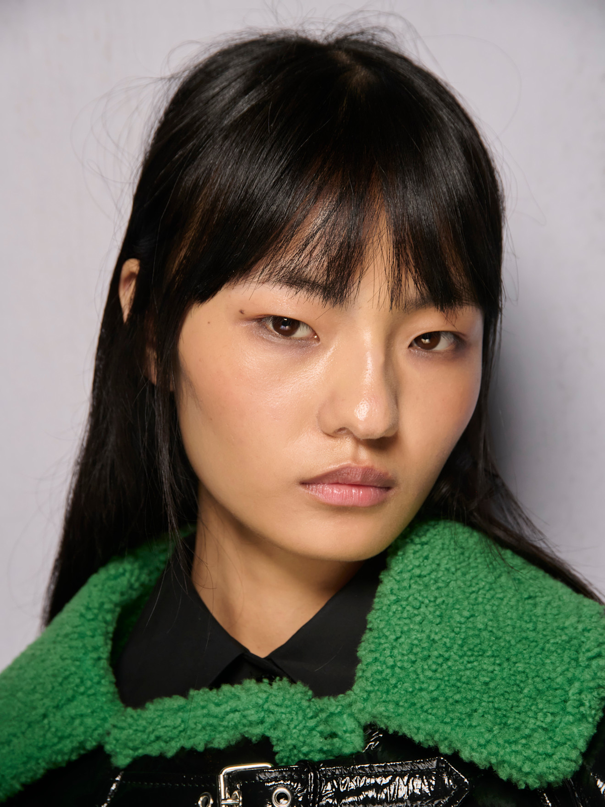 Model mit Shadow Bangs bei der MSGN AW/2024 Show