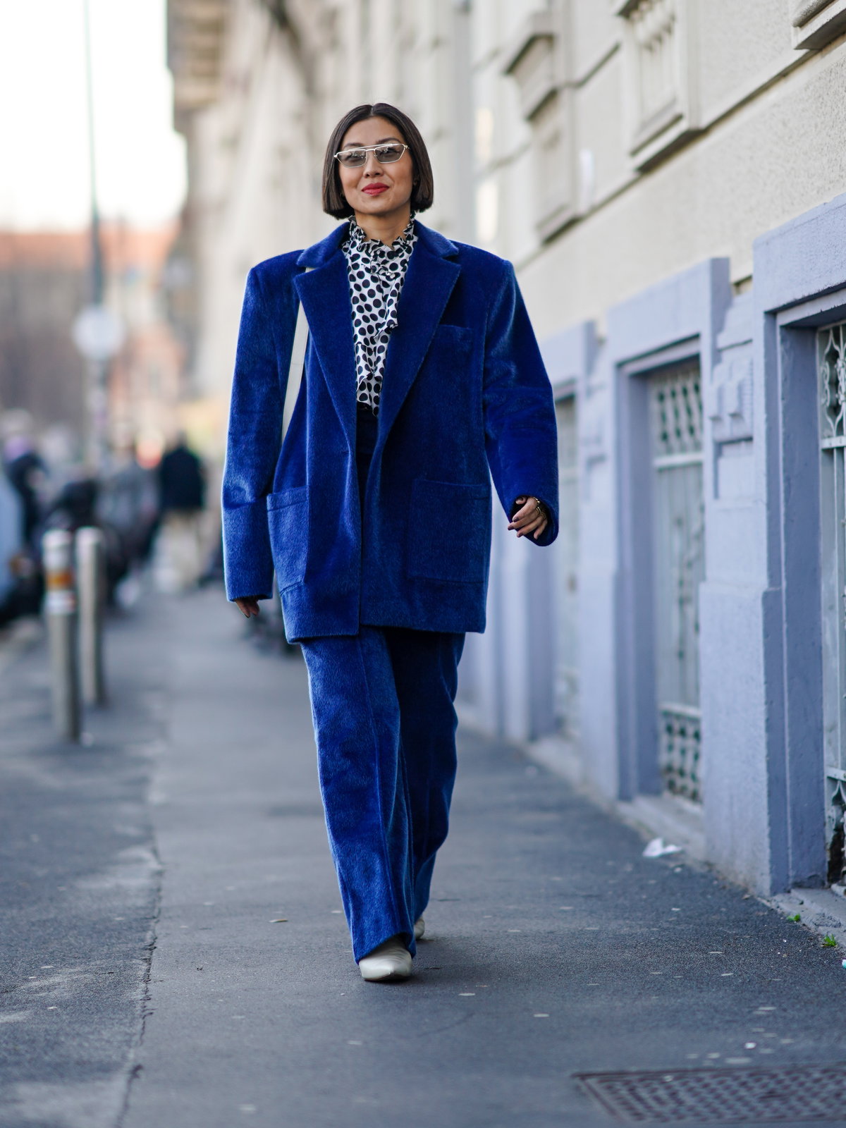 Hosenanzug aus Samt im Streetstyle