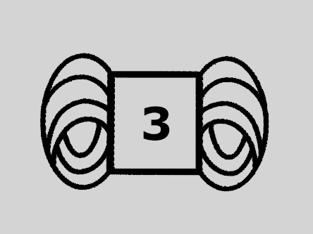 Stricksymbol für die Garnstärke